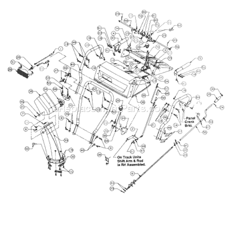 Page D Diagram and Parts List for 316E733E401 1996 Yard Man Snow Blower